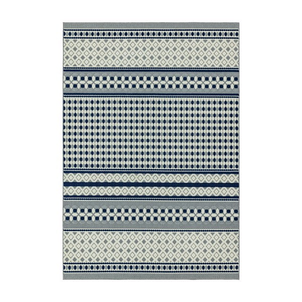 Tappeto blu e bianco Geometrico, 80 x 150 cm Antibes - Asiatic Carpets