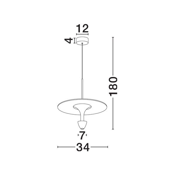 Lampadario LED nero opaco in alluminio ø 34 cm Topio – Nova Luce-image-4
