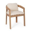 Sedia da esterno di colore naturale in legno massiccio Pablo – Bizzotto