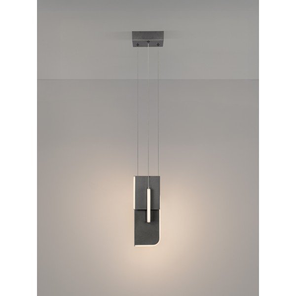 Lampadario LED grigio chiaro in metallo con intensità regolabile Totem – Nova Luce-image-4