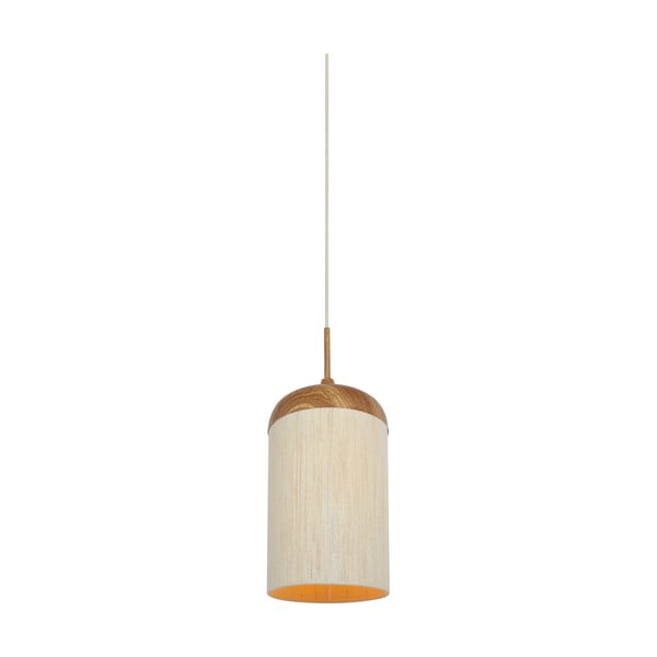 Lampadario in colore naturale con paralume in tessuto ø 27,5 cm Dania - Light & Living