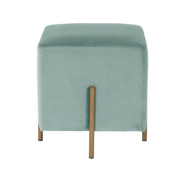 Sgabello in velluto color menta Nolan - Støraa-image-1