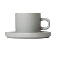 Set di 2 tazze da caffè in ceramica grigio chiaro con piattini , 200 ml Pilar - Blomus