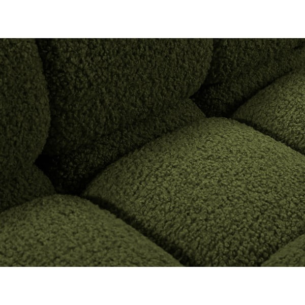 Divano componibile verde con rivestimento in bouclé 288 cm Bellis – Micadoni -image-1