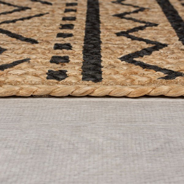 Passatoia di colore naturale in iuta reversibile 60x230 cm Luis – Flair Rugs-image-4