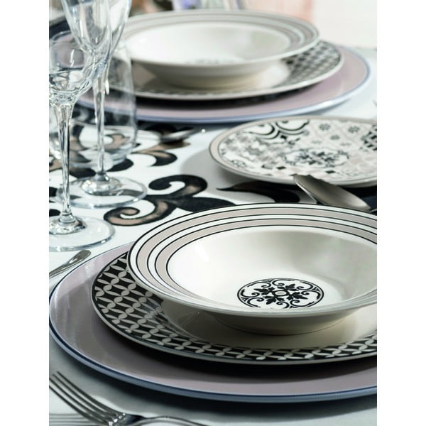 Set di piatti in porcellana da 18 pezzi Alhambra - Brandani-image-2