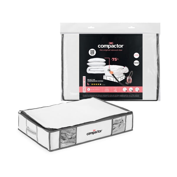 Organizer per vestiti sottovuoto/rinforzato in tessuto 65x50x15,5 cm Life – Compactor