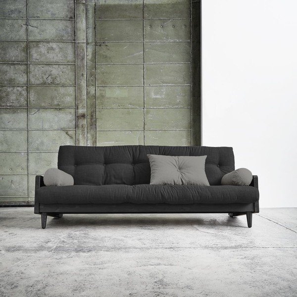 Rozkládací pohovka Karup Indie Black/Dark Grey/Granite Grey-image-1