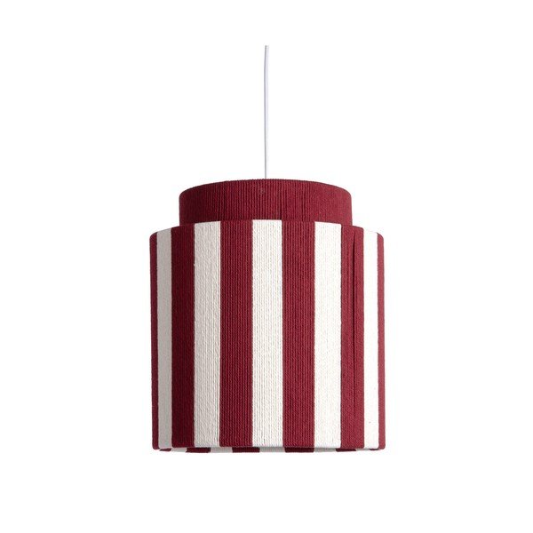 Lampadario rosso/bianco con rivestimento in corda ø 30 cm Vienna Stripes – Leitmotiv