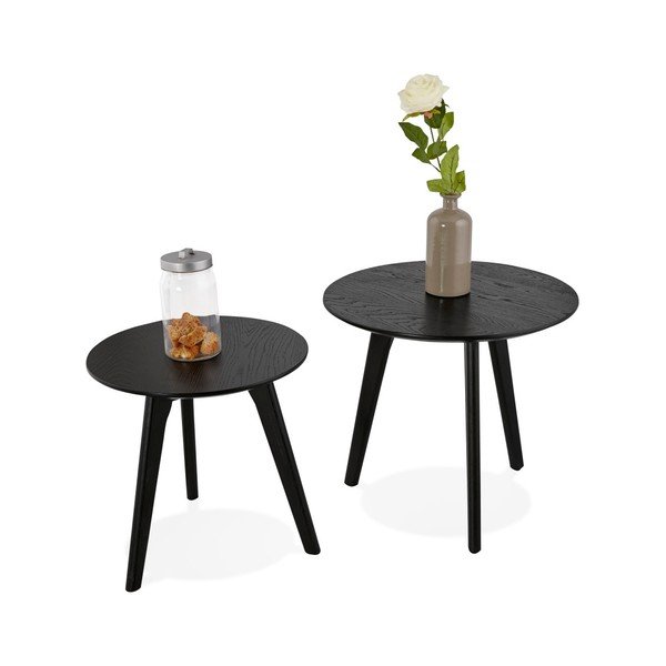 Set di 2 tavoli contenitori neri Espino - Kokoon-image-2
