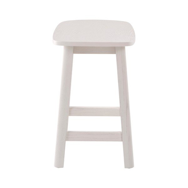Sgabello bianco in frassino massiccio Selene – Jotex-image-3