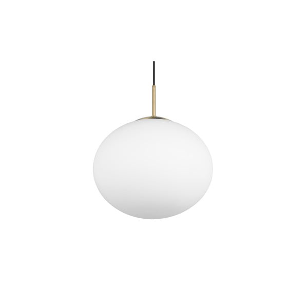 Lampadario in bianco-oro con paralume in vetro ø 30 cm Fomento - Trio-image-2