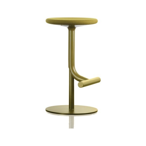 Sedia da bar Tibu verde oliva, altezza 60/77 cm - Magis