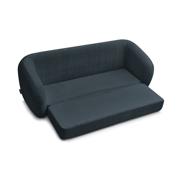 Divano blu scuro allungabile con rivestimento in ciniglia 228 cm Neyo – Bobochic Paris-image-4