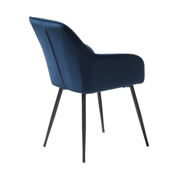 Set di sedie da pranzo blu scuro in imbottito con braccioli 2 pz Nolan Stripe – Unique Furniture-image-2