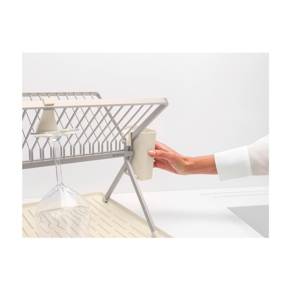 Scolapiatti a due piani beige in metallo 42x51 cm – Brabantia-image-2
