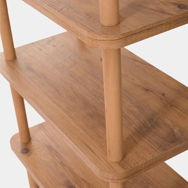 Libreria in pino decorato in colore naturale 80x168,5 cm Step - Kalune Design-image-4