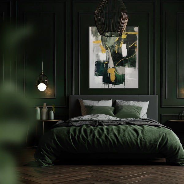 Quadro con elementi dipinti a mano 70x100 cm For – Styler-image-2