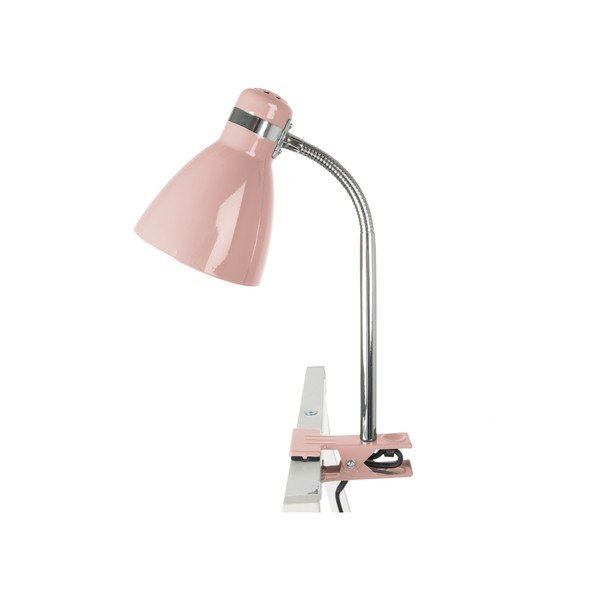 Lampada da tavolo rosa con clip Study - Leitmotiv