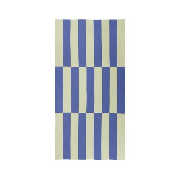 Telo mare giallo chiaro/blu in cotone 100x160 cm Su – noo.ma