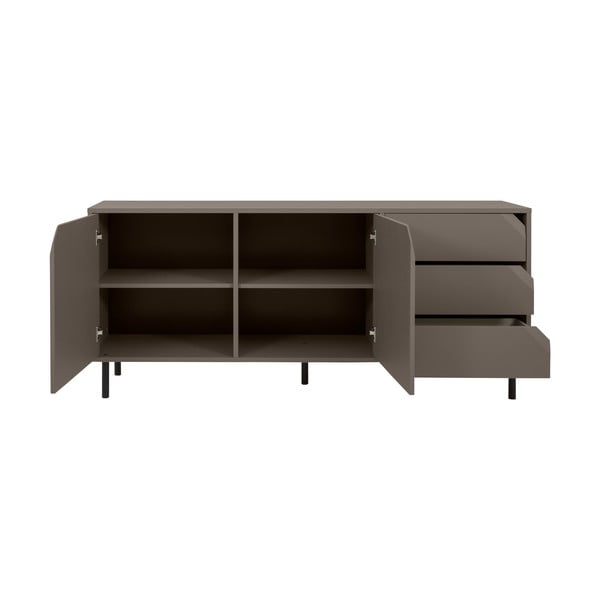 Cassettiera bassa grigio scuro 177x77 cm Corner - Tenzo-image-4