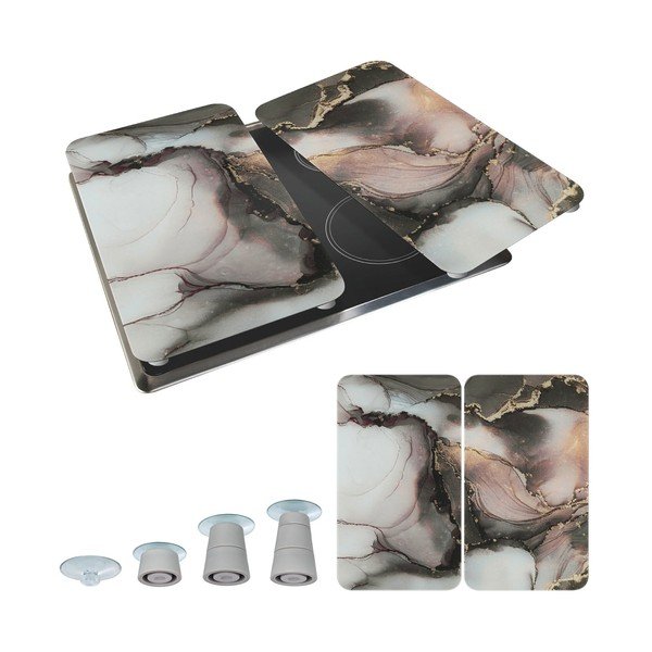 Set di copri fornelli in vetro temperato 2 pz 52x30 cm Abdeckplatte  – Wenko-image-3
