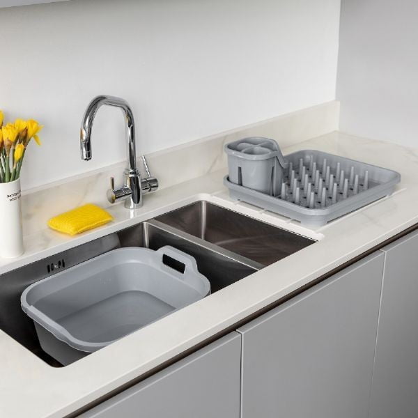 Scolaposate grigio in plastica riciclata Eco Range - Addis-image-4