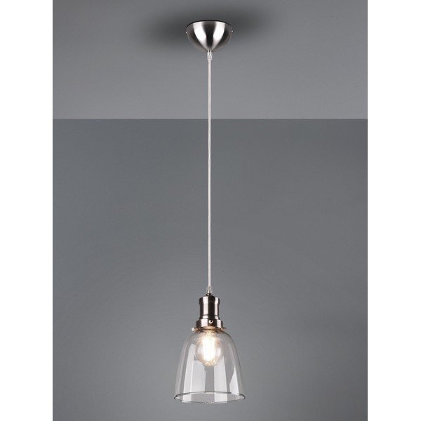 Lampadario argentato con paralume in vetro ø 14 cm Vita – Reality-image-1