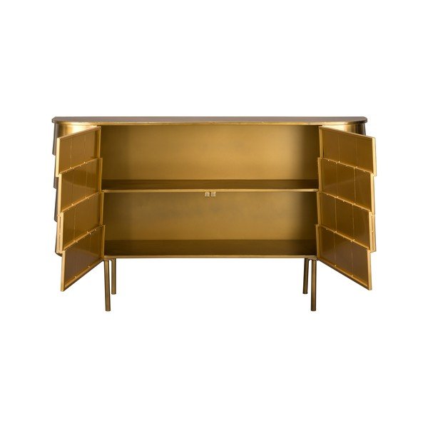 Cassettiera dorata in metallo 117x70x26 cm Hanna – Dutchbone-image-3