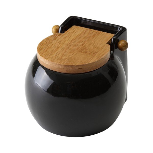 Barattolo di sale nero con coperchio Unimasa Ceramic, 700 ml - Casa Selección