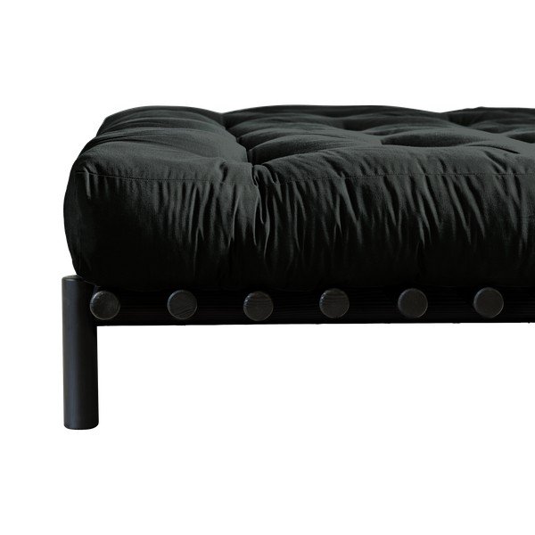 Černý rám postele z borovicového dřeva Karup Design Pace Black, 140 x 200  cm-image-3