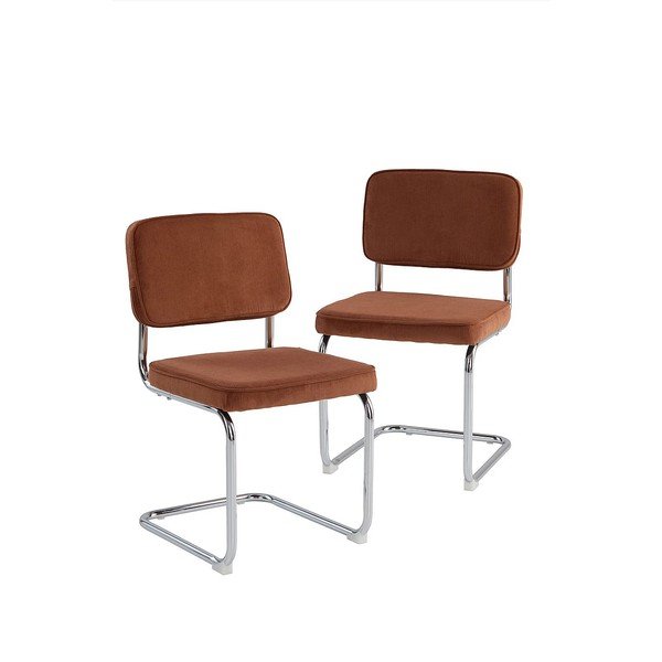 Sedie da pranzo in set color mattone in metallo a dondolo 2 pz Hjo – Jotex