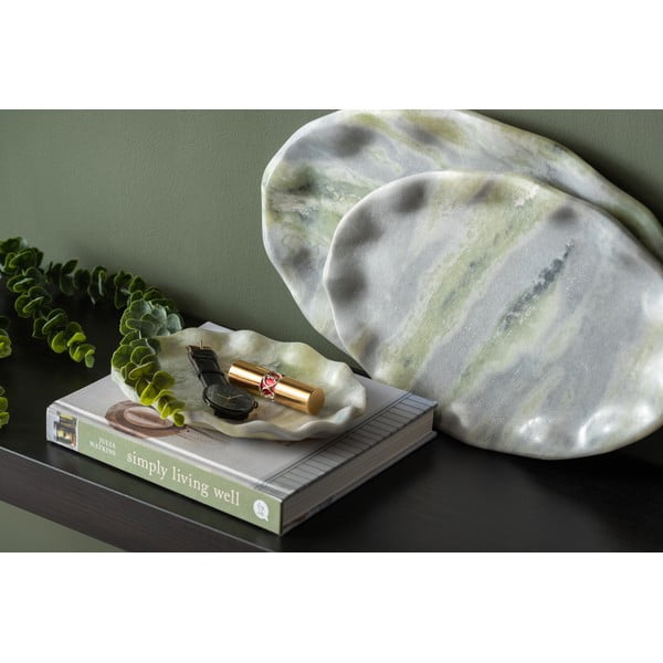 Vassoio decorativo in marmo 21x31 cm Waved - PT LIVING-image-1