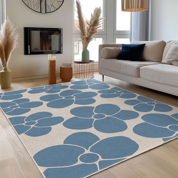 Tappeto blu lavabile 120x180 cm Blue Meadow – Mila Home-image-3