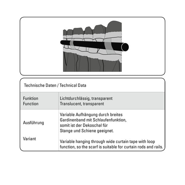 Tenda bianca 175x140 cm Grafik - Gardinia-image-2