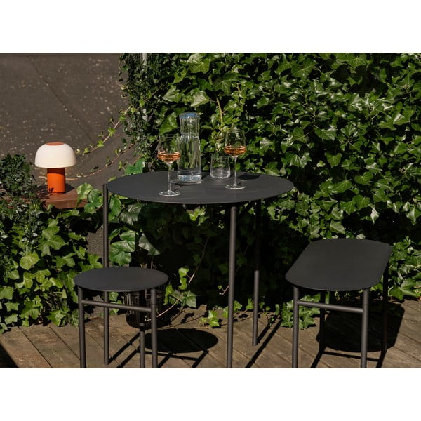 Panca da giardino nera in metallo Disc – Zone-image-1