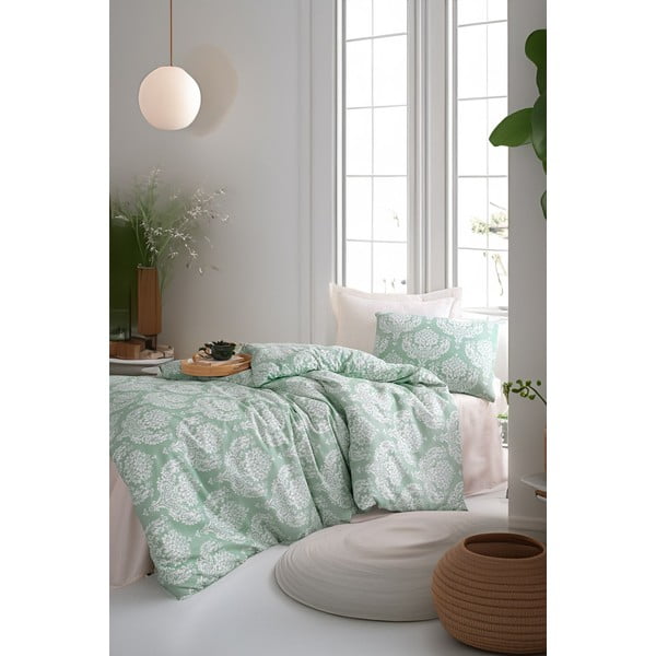 Biancheria da letto verde per letto singolo 140x200 cm Post – Mijolnir