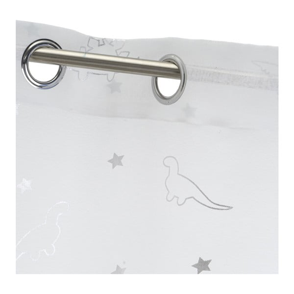 Tenda sottile bianca/argentata 140x260 cm Dinos – Casa Selección-image-3