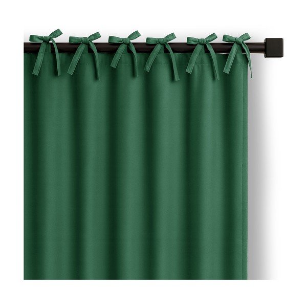 Tenda parzialmente oscurante verde scuro 140x250 cm Carli Tie – Restilo