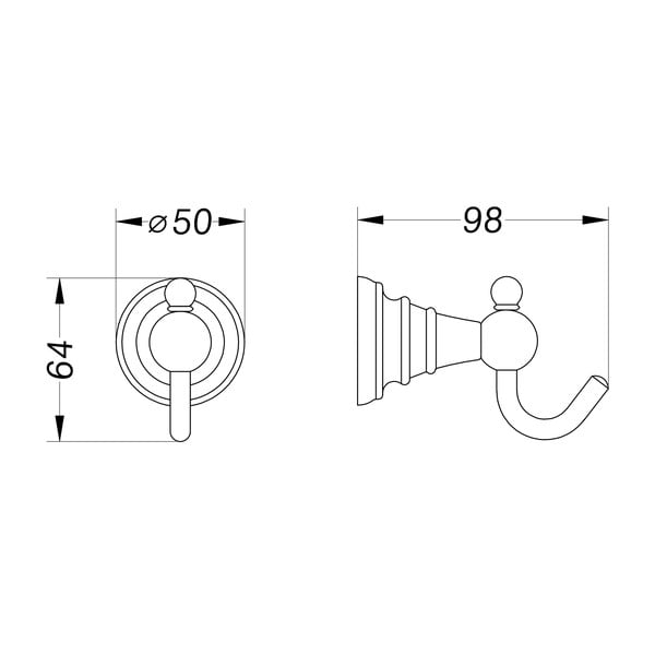 Gancio in ottone Diamond - Sapho-image-2