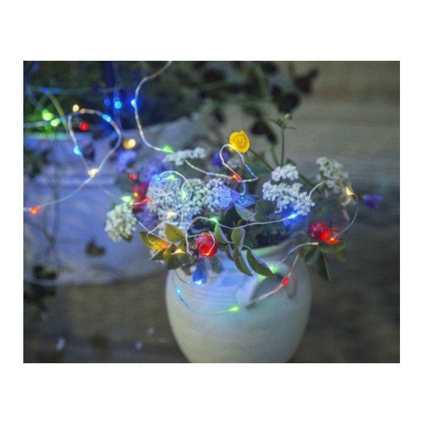 Catena LED solare per esterni con LED colorati, lunghezza 5 m Dew Drop - Star Trading-image-1
