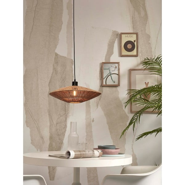 Lampada a sospensione con paralume in juta di colore naturale ø 40 cm Iguazu - Good&Mojo-image-3