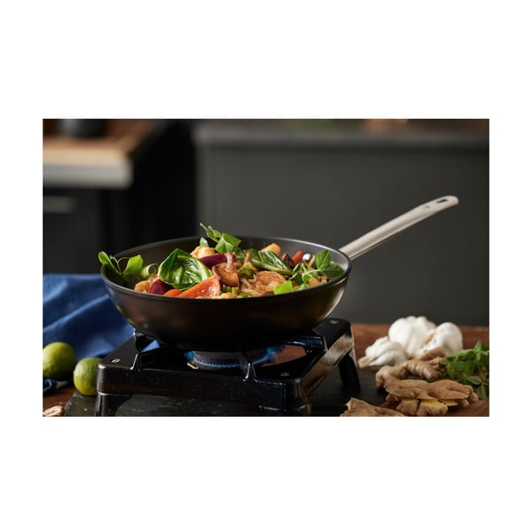 Padella wok in alluminio con superficie antiaderente ø 28 cm – Holm-image-1