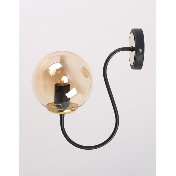 Lampada da parete in giallo ocra/nera ø 15 cm Oslo – Squid Lighting-image-2