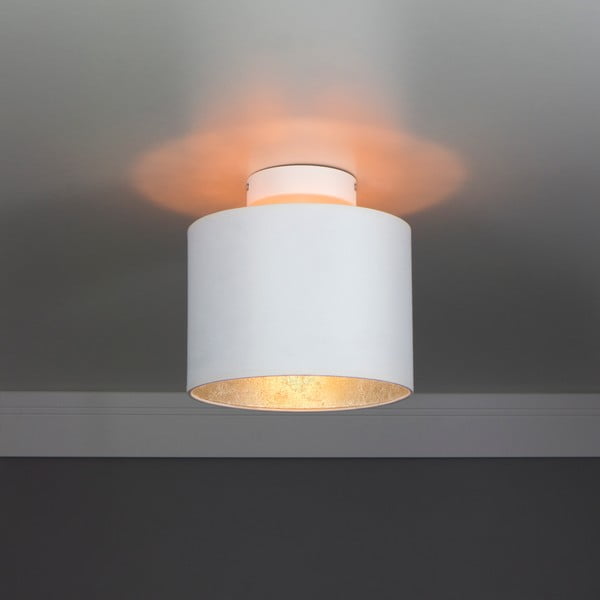 Lampada da soffitto bianca con dettaglio argento MIKA XS, ø 20 cm Mika - Sotto Luce-image-1