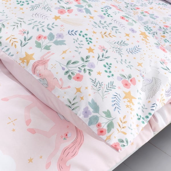 Set copripiumino e federa da bambini rosa per letto matrimoniale 200x200 cm Fairytale Unicorn – Catherine Lansfield-image-4