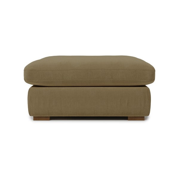 Pouf in tessuto a coste beige Comfy - Scandic