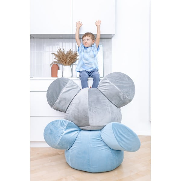Pouf a sacco per bambini blu Ears – The Brooklyn Kids-image-2