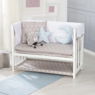 Culla bianca con contenitore e baldacchino 90x45 cm Indibär - Roba