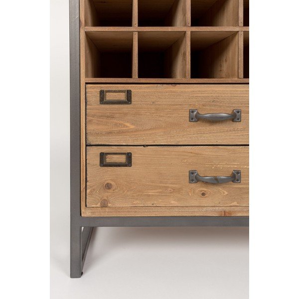 Armadio per vini in legno di abete Edgar - White Label-image-4